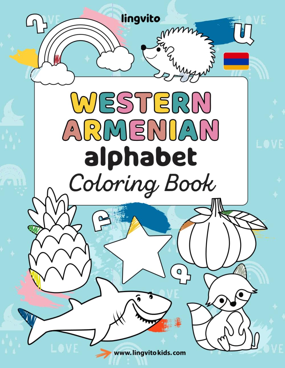 Western Armenian Alphabet Coloring Book. Western Armenian-English